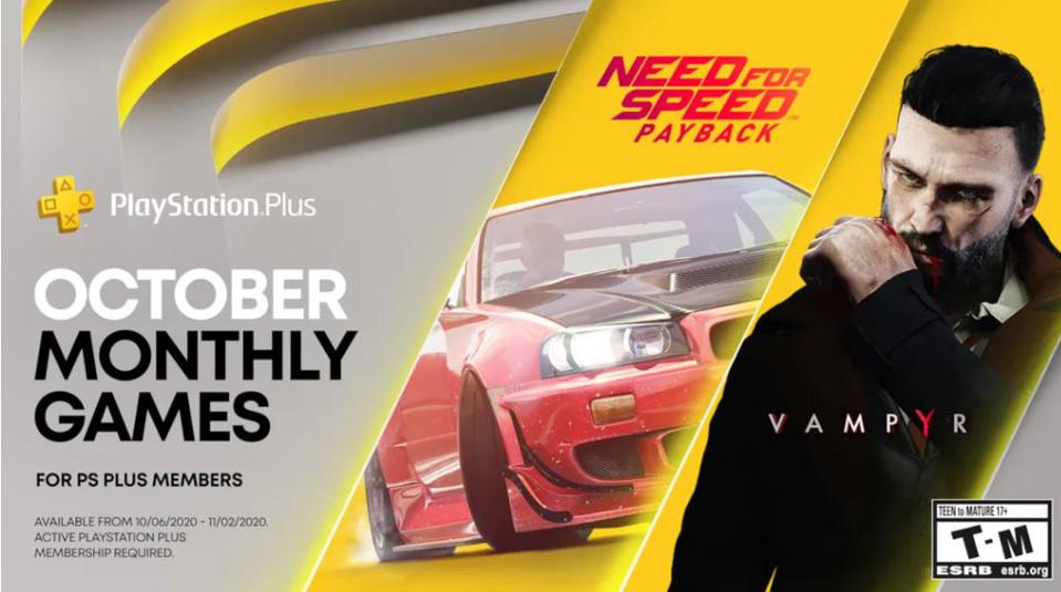 Need For Speed: Payback” And “Vampyr” Headline The PS Plus Free Games  Lineup For October – The Cultured Nerd